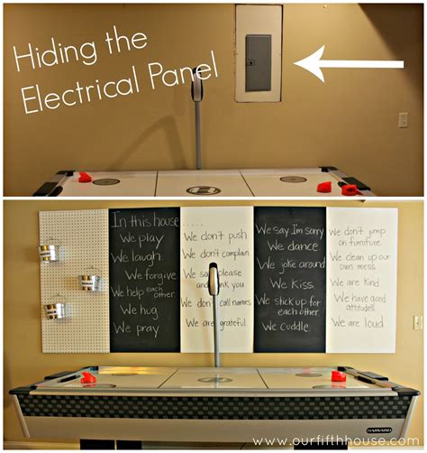 You can't cover them with drywall, paneling or other wall coverings. Hiding the Electrical Panel | Our Fifth House