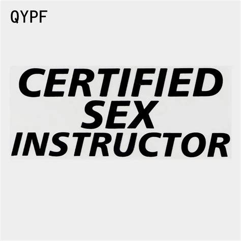 Qypf 155cm×62cm Funny Certified Sex Instructor Car Sticker Decal Blacksilver Vinyl 2c 0178