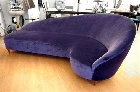 W97 x d40 x h30 loveseat: Sculptural and Imposing Italian Midcentury Curved Sofa at ...