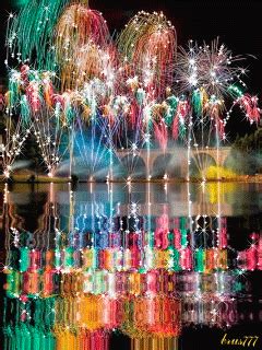 Best happy birthday gif with animated fireworks and golden text. Pinterest