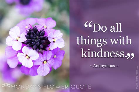 Do All Things With Kindness | Floating Petals Flower Quote