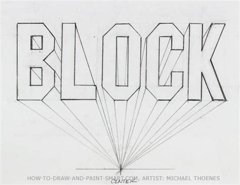 Draw 3d Block Letters Drawing Letters Perspective Art Block Lettering