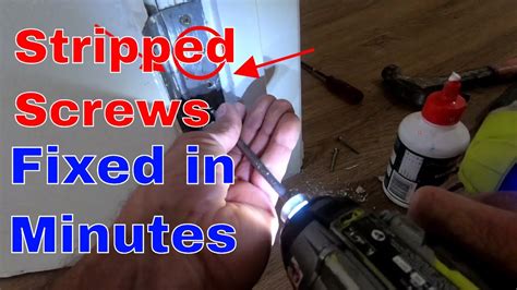 Fix Stripped Screw Holes In Minutes Youtube