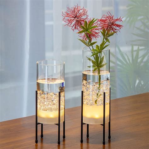Flower Vase For Decor Glass Table Vase Set For Flowers Plants Clear