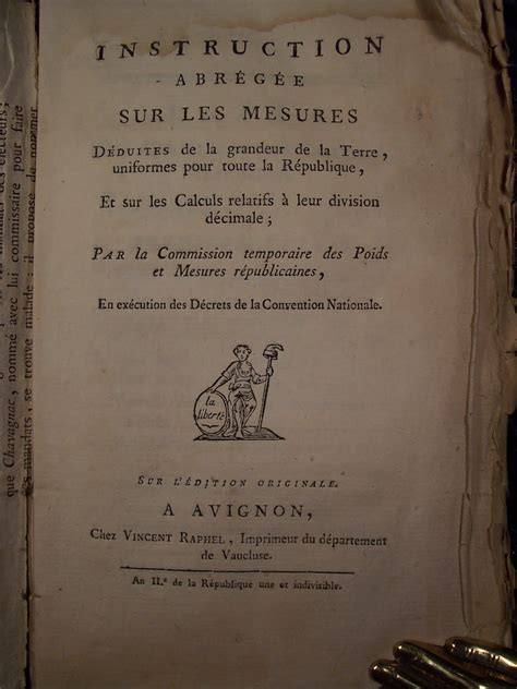 Loi Du 11 Germinal An Xi - La Révolution Française par l'image: Introduction du système métrique