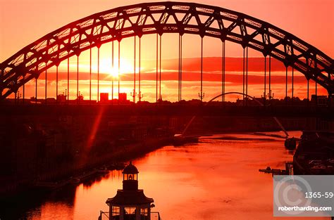 Tyne Bridge At Sunrise Newcastle Upon Tyne Stock Photo