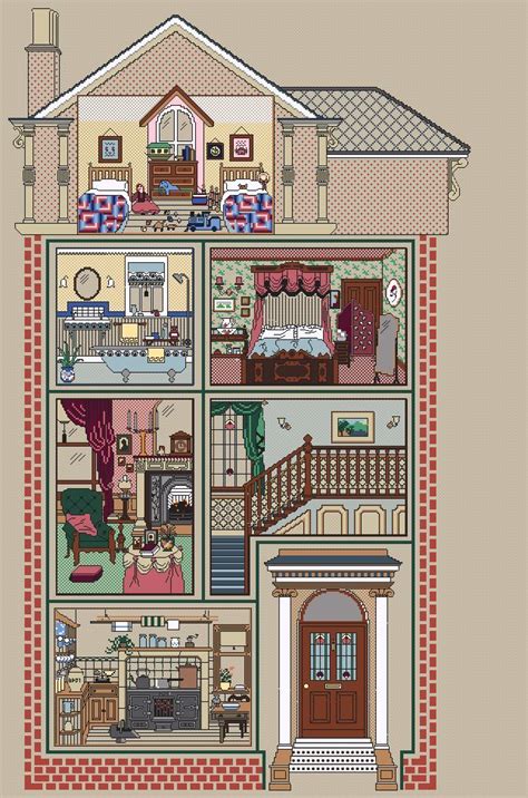 If you are a beginner to the craft, start with our tutorial directory, or read. Dollhouse Puppenhaus | Kreuzstich haus, Kreuzstichmuster ...