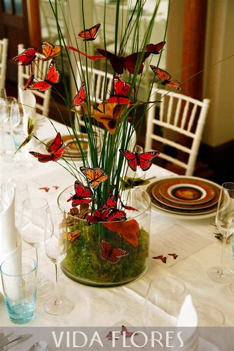 These gorgeous displays were made for a wedding that had a butterfly
