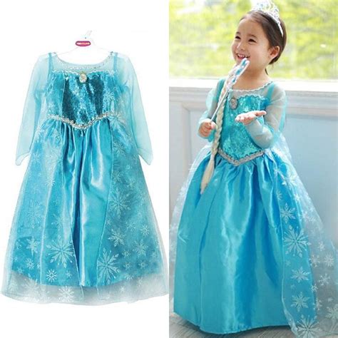 Summer Dress For Girls Anna Elsa Elza Dress Kids Dresses Cartton