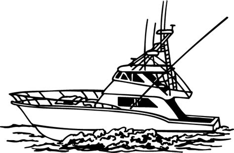 Sport Fishing Yacht Decal 495 Decal City