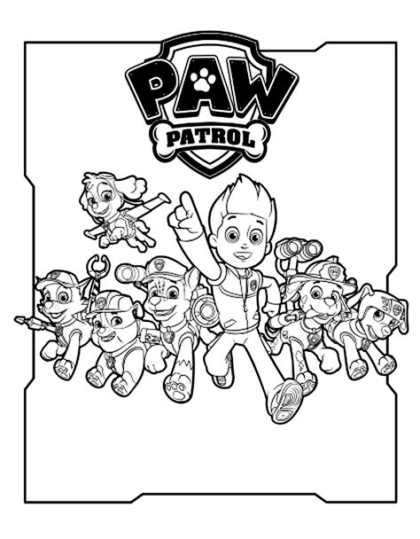 Image Of Pat Patrol To Download And Color Paw Patrol Kids Coloring Pages