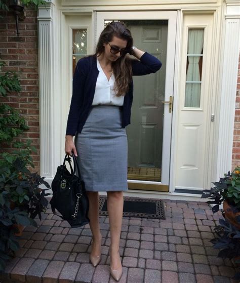 Different Ways To Wear A Gray Pencil Skirt Bree Angelo Pencil
