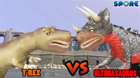 T Rex Vs Ultimasaurus Dino Arena S3e15 Spore Youtube