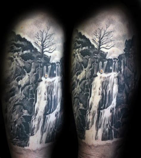 Waterfall tattoos are very ornamental. 70 Waterfall Tattoo Designs For Men - Glistening Ink Ideas ...