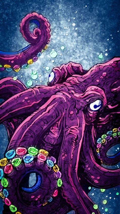 Octopus Art Wallpapers Top Free Octopus Art Backgrounds Wallpaperaccess
