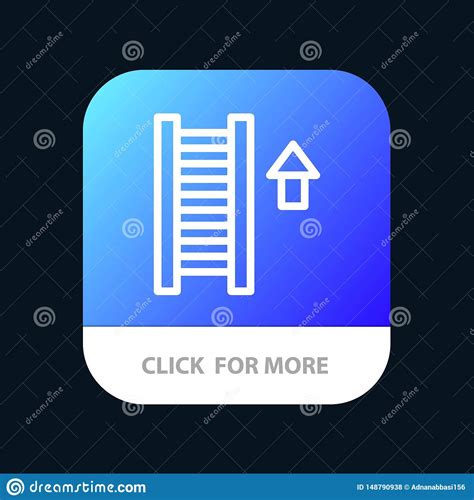Ladder Stair Staircase Arrow Mobile App Button Android And Ios Line