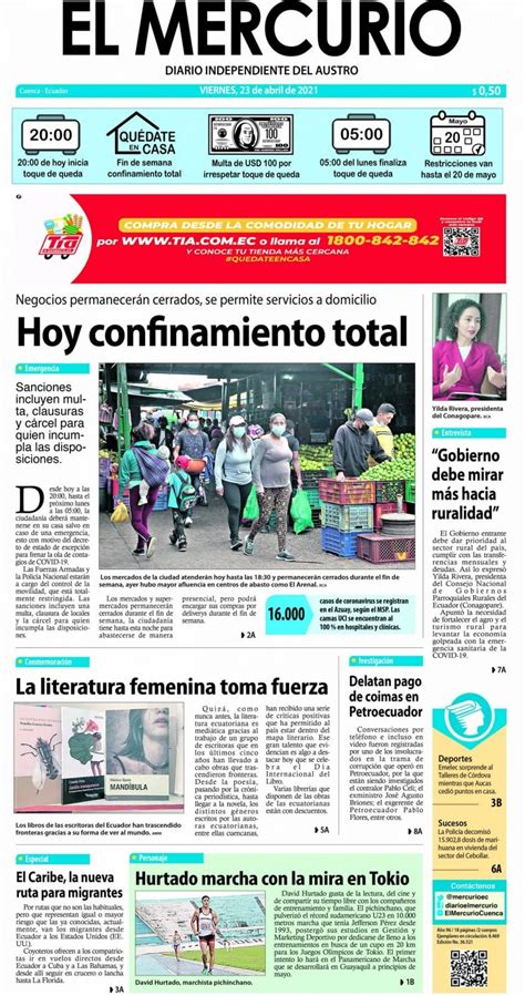 Edición Del 23 De Abril De 2021 Diario El Mercurio