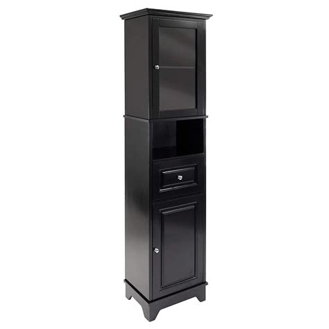 Alps cabinet is a perfect addition to your kitchen, dining room, or even bathroom. Amazon.com: Winsome Wood Alps Tall Cabinet with Glass Door ...