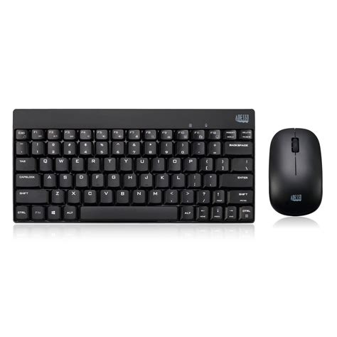 Adesso Wkb 1100cb Wireless Spill Resistant Mini Keyboard And Mouse