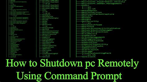 By this method you can scan number of computers at a time. How to Shutdown PC Remotely Using Command Prompt - YouTube