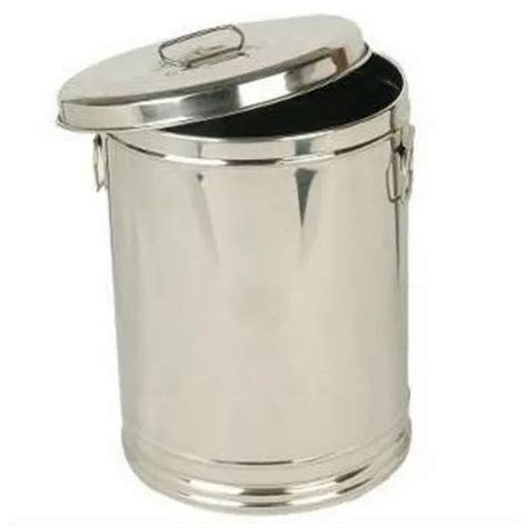round stainless steel storage container thickness 10 mm capacity 25 litre at rs 380 piece in