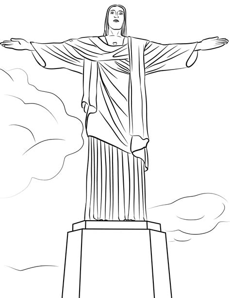 Desenhos De Cristo Redentor Para Colorir Pintar E Imprimir Colorironline Com