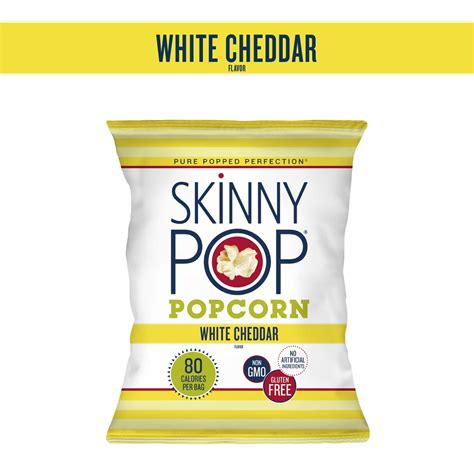 Skinnypop Original White Cheddar Popcorn Variety Pack 14ct Individual Snack Size Bags Skinny
