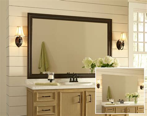 Wood Framed Bathroom Vanity Mirrors Shiplap Large Wood