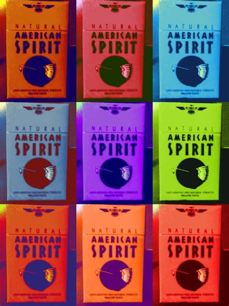 I have a friend who uses the crush. Pop art cigarette pack.American spirit. | My mind ...