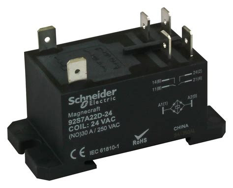 92s7a22d 24 Schneider Electriclegacy Relay Power Relay Dpst 30a