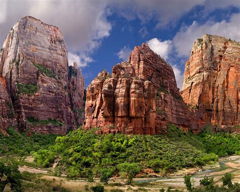 Mountains Of Rock Sand Red Mud Zion National Park Utah Landscape Hd Wallpaper 1920x1080 ...