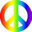 Rainbow Peace Sign  Free Clip Art