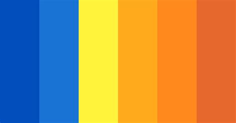 Bright Blue Yellow And Orange Color Scheme Blue