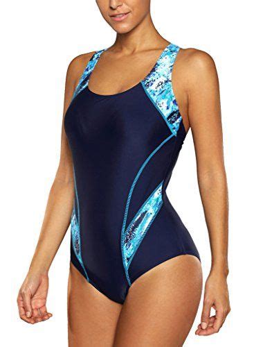 Charmleaks Womens Printed Racerback One Piece Swimwear Swimsuits Bathing Suits Gym Wear For