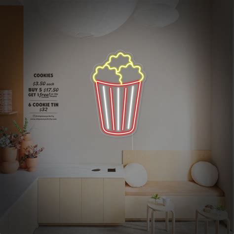 Popcorn Insegna Al Neon Happyneon Insegnaneon