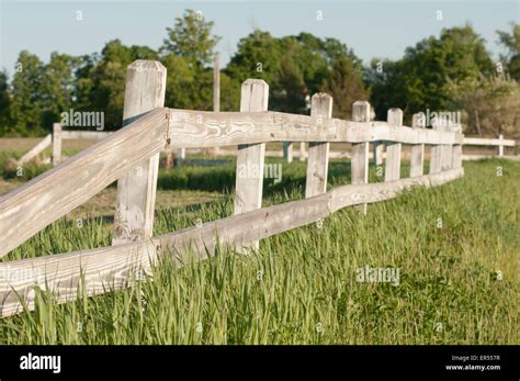 Old Wooden Farm Fence