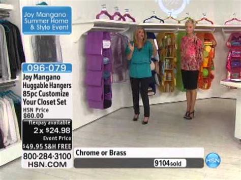 And congratulations to tracey — it was an exciting night for us both! joy epitomizes the creative, entrepreneurial spirit that thrives here at hsn and we are proud of her latest accomplishment, states rob gruen, executive vice. Joy Mangano Huggable Hangers 85-piece Customize Your Clo ...
