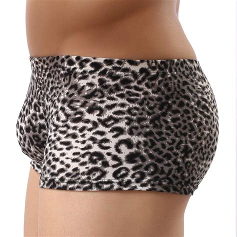 galleon k men men s underwear leopard print convex pouch boxer brief underpants