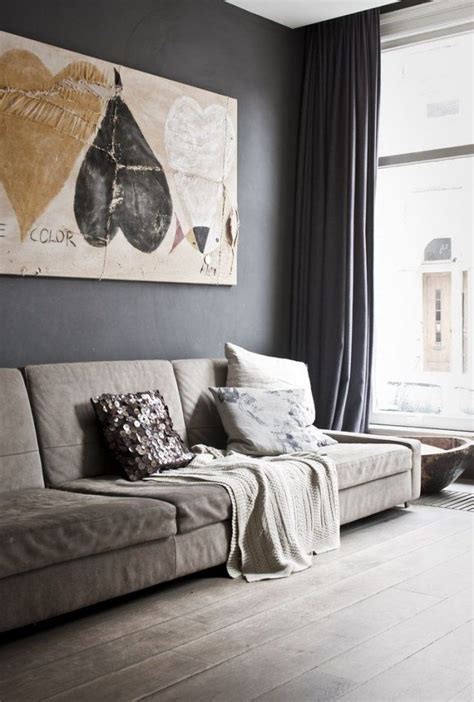 Wand grau streichen: 25 Ideen für Wohnzimmer Wände | Dekor, Haus deko