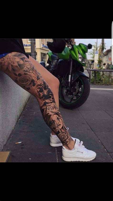 One of the best leg tattoo designs that the girls can have on their body is jewelry tattoo design which can be like an anklet or another thigh ornament. leg sleeve | Leg tattoos women, Leg sleeve tattoo, Tattoos