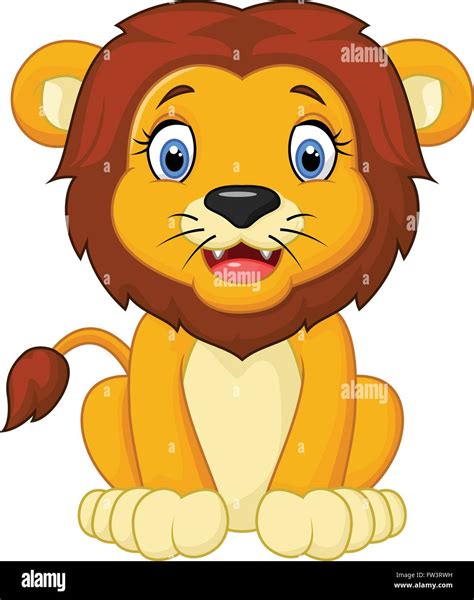 Cartoon Lion Sitting Stock Vector Image And Art Alamy