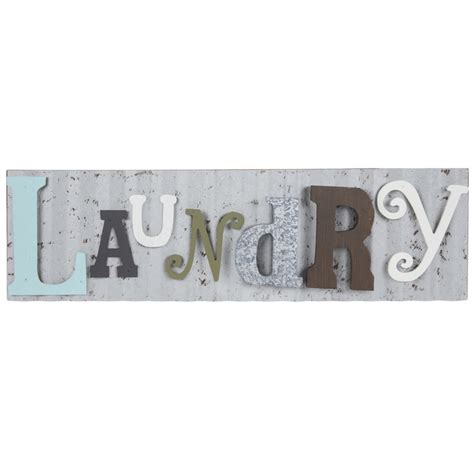 Hobby lobby had all christmas craft supplies and decorations at 50% last week. Laundry Galvanized Metal Wall Decor | Hobby Lobby | 1294628