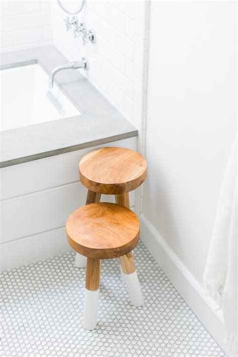 Small Wood Stool For Bathroom We Were Looking For An Inexpensive