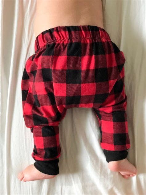 Red And Black Buffalo Plaid Baby Leggings Valentines Etsy Toddler