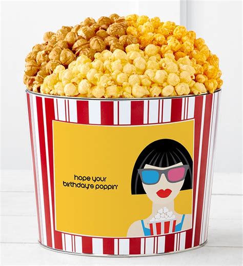 Tins With Pop Poppin Birthday From The Popcorn Factory