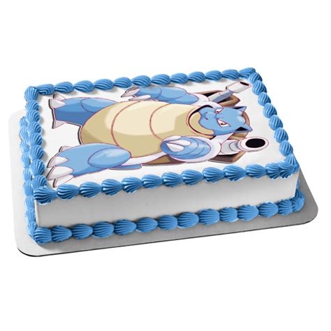 Blastoise Pokemon Water Type Generation 1 Edible Cake Topper Image