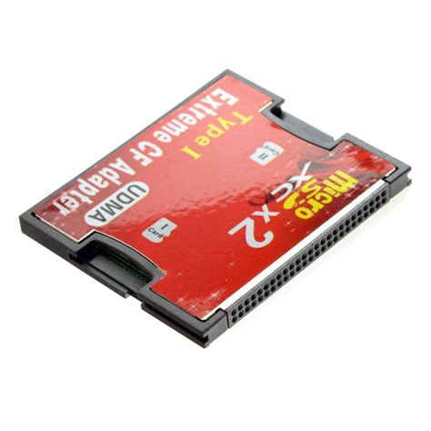 Cy Dual Slot Tf Or Microsd Micro Sd To Type I Compact Flash Card Cf