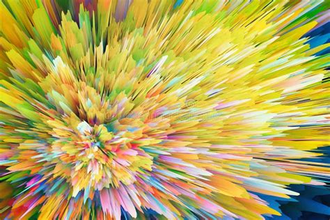 Abstract Vibrant Multicolor Explosion Background Stock Illustration