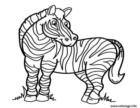 Coloriage Adorable Zebre Animal Maternelle Dessin Zebre à Imprimer