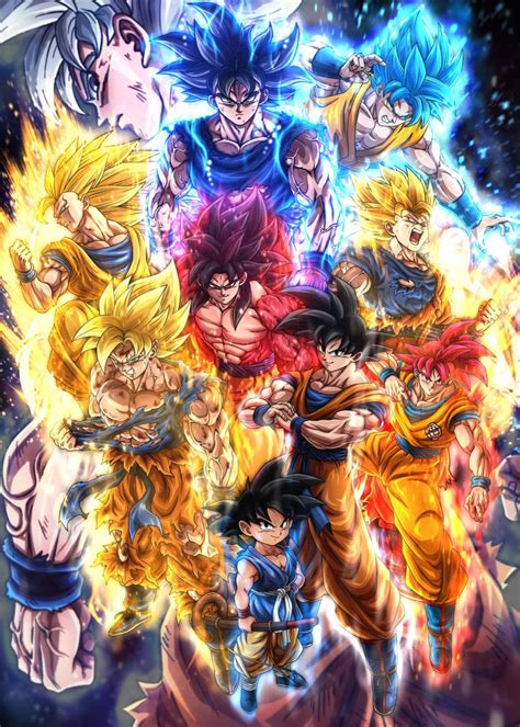 The Legacy Of Son Goku Ii Poster By David Onaolapo Displate Anime Dragon Ball Dragon Ball